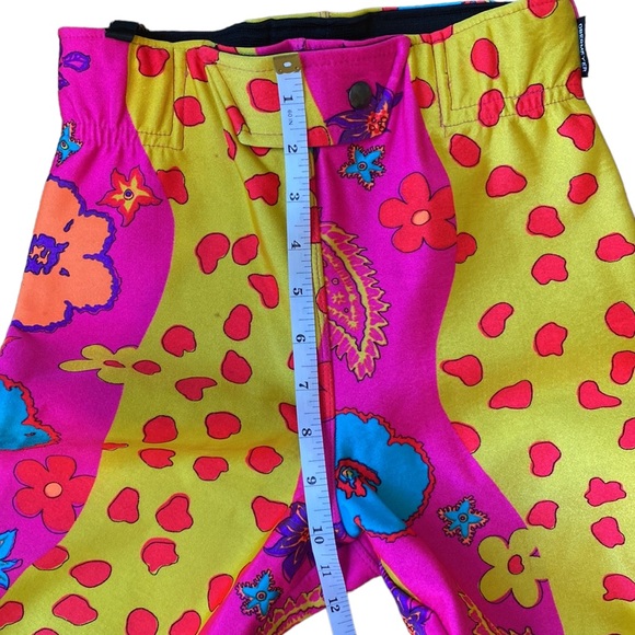 Obermeyer Vintage Bright Neon Floral Pattern Ski Snow Pants Made in USA Small S - Picture 11 of 13